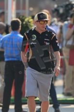 World © Octane Photographic Ltd. F1 Italian GP - Monza, Saturday 7th September 2013 - Paddock. Lotus F1 Team E21 - Kimi Raikkonen. Digital Ref : 0815lw1d4072