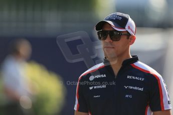 World © Octane Photographic Ltd. F1 Italian GP - Monza, Saturday 7th September 2013 - Paddock. Williams FW35 - Pastor Maldonado. Digital Ref : 0815lw1d4109