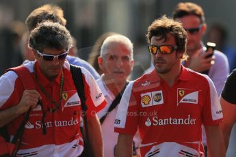 World © Octane Photographic Ltd. F1 Italian GP - Monza, Saturday 7th September 2013 - Paddock. Scuderia Ferrari F138 - Fernando Alonso. Digital Ref : 0815lw1d4150