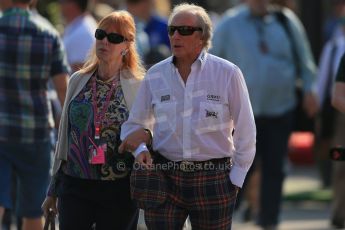 World © Octane Photographic Ltd. F1 Italian GP - Monza, Saturday 7th September 2013 - Paddock. Jackie Stewart and wife Helen (née McGregor. Digital Ref : 0815lw1d4259