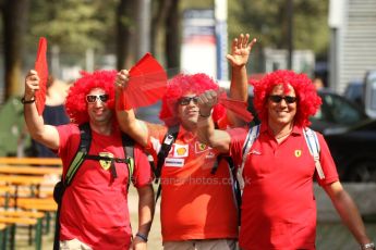 World © Octane Photographic Ltd. GP2 Italian GP, Monza, Thursday 5th September 2013. Atmosphere. The Tifossi (Ferrari's die hard army) always flock to Monza. Digital Ref : 0808cb7d4813