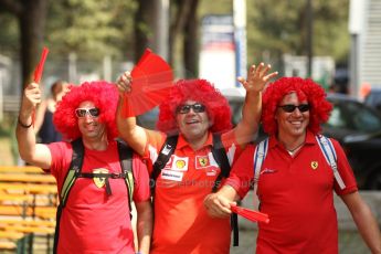 World © Octane Photographic Ltd. GP2 Italian GP, Monza, Thursday 5th September 2013. Atmosphere. The Tifossi (Ferrari's die hard army) always flock to Monza. Digital Ref : 0808cb7d4817