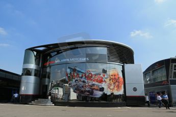World © Octane Photographic Ltd. F1 Italian GP - Monza, Thursday 5th September 2013 - Paddock. McLaren celebrate their 50th birthday. Digital Ref : Digital Ref : 0808lw1d1052
