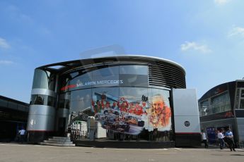 World © Octane Photographic Ltd. F1 Italian GP - Monza, Thursday 5th September 2013 - Paddock. McLaren celebrate their 50th birthday. Digital Ref : Digital Ref : 0808lw1d1052