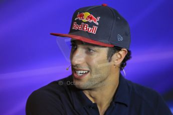 World © Octane Photographic Ltd. F1 Italian GP - Monza, Thursday 5th September 2013 - FIA Press Conference. Scuderia Toro Rosso STR 8 - Daniel Ricciardo. Digital Ref : 0809lw1d1088