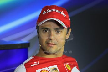 World © Octane Photographic Ltd. F1 Italian GP - Monza, Thursday 5th September 2013 - FIA Press Conference. Scuderia Ferrari F138 - Felipe Massa. Digital Ref : 0809lw1d1095