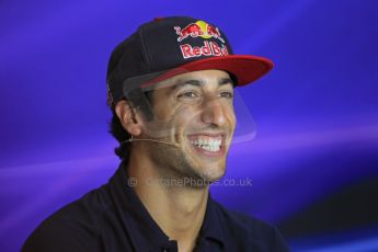 World © Octane Photographic Ltd. F1 Italian GP - Monza, Thursday 5th September 2013 - FIA Press Conference. Scuderia Toro Rosso STR 8 - Daniel Ricciardo. Digital Ref : 0809lw1d1112