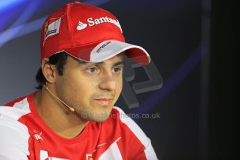 World © Octane Photographic Ltd. F1 Italian GP - Monza, Thursday 5th September 2013 - FIA Press Conference. Scuderia Ferrari F138 - Felipe Massa. Digital Ref : 0809lw1d1198