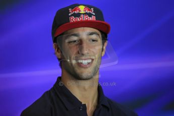 World © Octane Photographic Ltd. F1 Italian GP - Monza, Thursday 5th September 2013 - FIA Press Conference. Scuderia Toro Rosso STR 8 - Daniel Ricciardo. Digital Ref : 0809lw1d1292