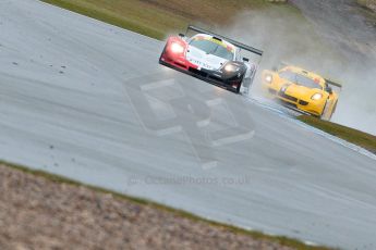 World © Octane Photographic Ltd. Britcar MSA British Endurance Championship – Donington Park, Saturday 13th April 2013, Race. Javier Morcillo/Manuel Cintrano - Mosler MT900R and Jordan Witt/Marcus Clutton– Chevron GT3 – Chevron Cars. Digital ref : 0632ce1d1493