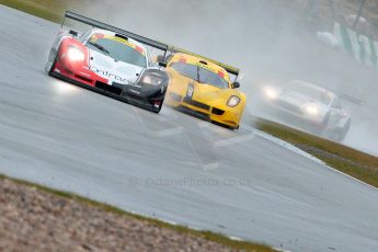 World © Octane Photographic Ltd. Britcar MSA British Endurance Championship – Donington Park, Saturday 13th April 2013, Race. Javier Morcillo/Manuel Cintrano - Mosler MT900R and Jordan Witt/Marcus Clutton– Chevron GT3 – Chevron Cars. Digital ref : 0632ce1d1500