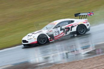World © Octane Photographic Ltd. Britcar MSA British Endurance Championship – Donington Park, Saturday 13th April 2013, Race. Paul Bailey/Andy Schulz /Tom Ferrier– Aston Martin V12 Vantage – Horsepower Racing. Digital ref : 0632ce1d1779