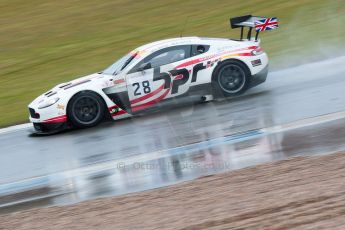 World © Octane Photographic Ltd. Britcar MSA British Endurance Championship – Donington Park, Saturday 13th April 2013, Race. Paul Bailey/Andy Schulz /Tom Ferrier– Aston Martin V12 Vantage – Horsepower Racing. Digital ref : 0632ce1d1781