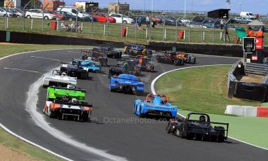 World © Carl Jones/Octane Photographic Ltd. Sunday 4th August 2013. OSS - Brands Hatch - Race 3. The Start. Digital Ref : 0774cj7d0027