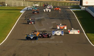 World © Octane Photographic Ltd. BRSCC - OSS Championship. Saturday 14th September 2013. Donington Park. Saturday 14th September 2013 – Race 1. Race Start lead by Tony Sinclair – Jade 3 V6. Digital Ref: 0827cj1d7150