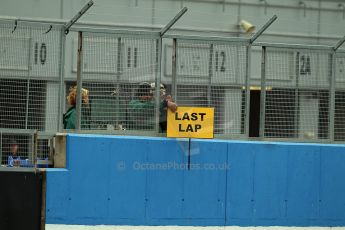 World © Octane Photographic Ltd. BRSCC - OSS Championship. Sunday 15th September 2013. Donington Park. Sunday 15th September 2013 – Race 2. Last lap board. Digital Ref: 0828cj1d7803