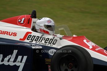 World © Octane Photographic Ltd/ Carl Jones. OSS F1 Demos. Snetterton. Alastair Davison's Toleman TG184 - ex Ayrton Senna. Digital Ref: 0719cj7d0187