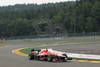 World © Octane Photographic Ltd. F1 Belgian GP - Spa - Francorchamps. Friday 23rd August 2013. Practice 1. Marussia F1 Team MR02 - Max Chilton. Digital Ref : 0784lw1d4726