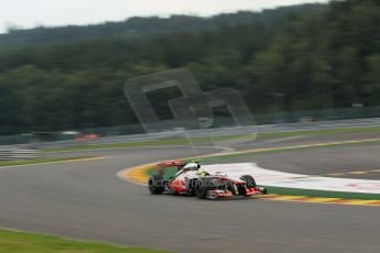 World © Octane Photographic Ltd. F1 Belgian GP - Spa - Francorchamps. Friday 23rd August 2013. Practice 1. Vodafone McLaren Mercedes MP4/28 - Sergio Perez . Digital Ref :0784lw1d4743