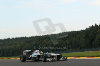 orld © Octane Photographic Ltd. F1 Belgian GP - Spa - Francorchamps. Thursday. 25th July 2013. Practice 1. Mercedes AMG Petronas F1 W04 - Nico Rosberg. Digital Ref : 0784lw1d4816