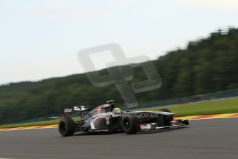 World © Octane Photographic Ltd. F1 Belgian GP - Spa - Francorchamps. Friday 23rd August 2013. Practice 1. Sauber C32 - Esteban Gutierrez. Digital Ref : 0784lw1d4838