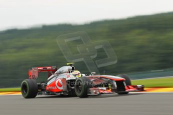 World © Octane Photographic Ltd. F1 Belgian GP - Spa - Francorchamps. Friday 23rd August 2013. Practice 1. Vodafone McLaren Mercedes MP4/28 - Sergio Perez . Digital Ref :0784lw1d4845