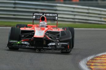 World © Octane Photographic Ltd. F1 Belgian GP - Spa - Francorchamps. Friday 23rd August 2013. Practice 1. Marussia F1 Team MR02 - Jules Bianchi. Digital Ref : 0784lw1d7198