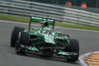 World © Octane Photographic Ltd. F1 Belgian GP - Spa - Francorchamps. Friday 23rd August 2013. Practice 1. Caterham F1 Team CT03 – Heikki Kovalainen. Digital Ref : 0784lw1d7207