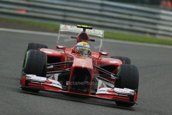 World © Octane Photographic Ltd. F1 Belgian GP - Spa - Francorchamps. Friday 23rd August 2013. Practice 1. Scuderia Ferrari F138 - Felipe Massa. Digital Ref : 0784lw1d7228