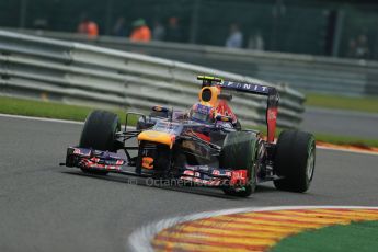 World © Octane Photographic Ltd. F1 Belgian GP - Spa - Francorchamps. Friday 23rd August 2013. Practice 1. Infiniti Red Bull Racing RB9 - Mark Webber. Digital Ref : 0784lw1d7262