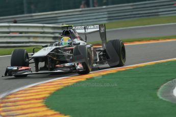 World © Octane Photographic Ltd. F1 Belgian GP - Spa - Francorchamps. Friday 23rd August 2013. Practice 1. Sauber C32 - Esteban Gutierrez. Digital Ref : 0784lw1d7360