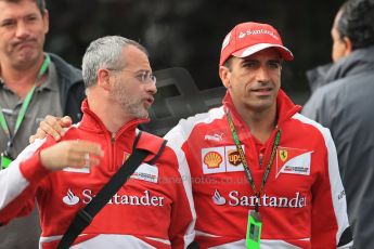 World © Octane Photographic Ltd. Belgian GP Friday 23rd August 2013 paddock. Marc Gene - Scuderia Ferrari. Digital Ref : 0783lw1d7168