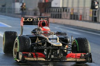 World © Octane Photographic Ltd. Formula 1 Winter testing, Barcelona – Circuit de Catalunya, 28th February 2013. Lotus E31, Romain Grosjean. Digital Ref: 0581lw1d6892