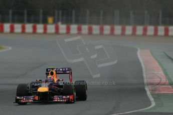 World © Octane Photographic Ltd. Formula 1 Winter testing, Barcelona – Circuit de Catalunya, 28th February 2013. Infiniti Red Bull Racing RB9. Mark Webber. Digital Ref: