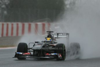World © Octane Photographic Ltd. Formula 1 Winter testing, Barcelona – Circuit de Catalunya, 28th February 2013. Sauber C32, Esteban Gutierrez. Digital Ref: