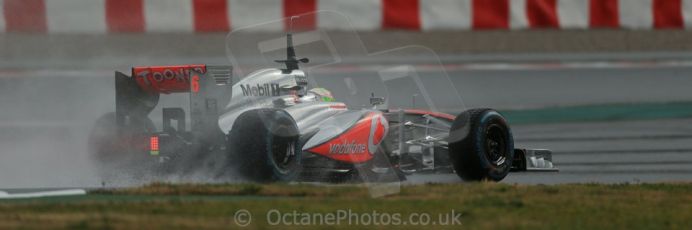 World © Octane Photographic Ltd. Formula 1 Winter testing, Barcelona – Circuit de Catalunya, 28th February 2013. Vodafone McLaren Mercedes MP4/28. Sergio Perez. Digital Ref: