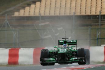 World © Octane Photographic Ltd. Formula 1 Winter testing, Barcelona – Circuit de Catalunya, 28th February 2013. Caterham CT03, Charles Pic. Digital Ref: