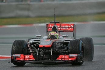 World © Octane Photographic Ltd. Formula 1 Winter testing, Barcelona – Circuit de Catalunya, 28th February 2013. Vodafone McLaren Mercedes MP4/28. Sergio Perez. Digital Ref: