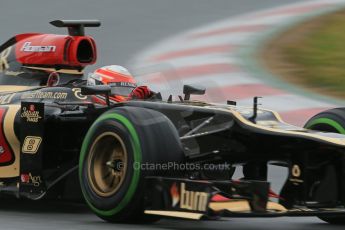 World © Octane Photographic Ltd. Formula 1 Winter testing, Barcelona – Circuit de Catalunya, 28th February 2013. Lotus E31, Romain Grosjean. Digital Ref: