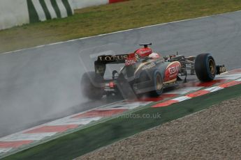 World © Octane Photographic Ltd. Formula 1 Winter testing, Barcelona – Circuit de Catalunya, 28th February 2013. Lotus E31, Romain Grosjean. Digital Ref: