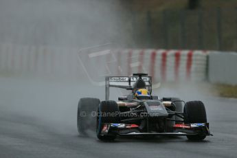 World © Octane Photographic Ltd. Formula 1 Winter testing, Barcelona – Circuit de Catalunya, 28th February 2013. Sauber C32, Esteban Gutierrez. Digital Ref:
