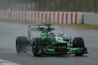 World © Octane Photographic Ltd. Formula 1 Winter testing, Barcelona – Circuit de Catalunya, 28th February 2013. Caterham CT03, Charles Pic. Digital Ref: