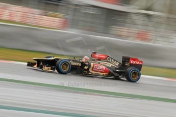 World © Octane Photographic Ltd. Formula 1 Winter testing, Barcelona – Circuit de Catalunya, 28th February 2013. Lotus E31, Romain Grosjean. Digital Ref:
