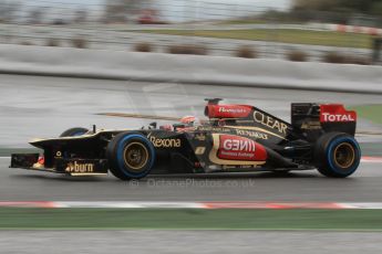 World © Octane Photographic Ltd. Formula 1 Winter testing, Barcelona – Circuit de Catalunya, 28th February 2013. Lotus E31, Romain Grosjean. Digital Ref:
