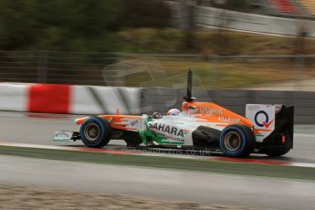 World © Octane Photographic Ltd. Formula 1 Winter testing, Barcelona – Circuit de Catalunya, 28th February 2013. Sahara Force India VJM06 –  Paul di Resta. Digital Ref: