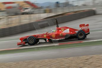 World © Octane Photographic Ltd. Formula 1 Winter testing, Barcelona – Circuit de Catalunya, 28th February 2013. Ferrari F138 – Felipe Massa. Digital Ref: