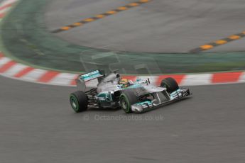 World © Octane Photographic Ltd. Formula 1 Winter testing, Barcelona – Circuit de Catalunya, 28th February 2013. Mercedes AMG Petronas  F1 W04 – Lewis Hamilton. Digital Ref: