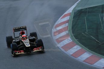 World © Octane Photographic Ltd. Formula 1 Winter testing, Barcelona – Circuit de Catalunya, 1st March 2013. Lotus E31, Romain Grosjean. Digital Ref: 0582lw1d8056