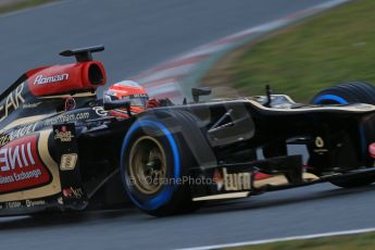 World © Octane Photographic Ltd. Formula 1 Winter testing, Barcelona – Circuit de Catalunya, 1st March 2013. Lotus E31, Romain Grosjean. Digital Ref: 0582lw1d8078