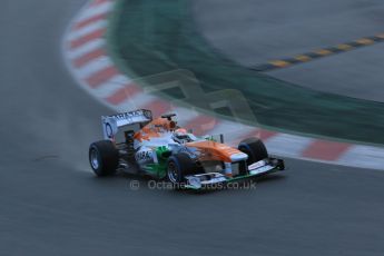 World © Octane Photographic Ltd. Formula 1 Winter testing, Barcelona – Circuit de Catalunya, 1st March 2013. Sahara Force India VJM06 –  Adrian Sutil. Digital Ref: 0582lw1d8103